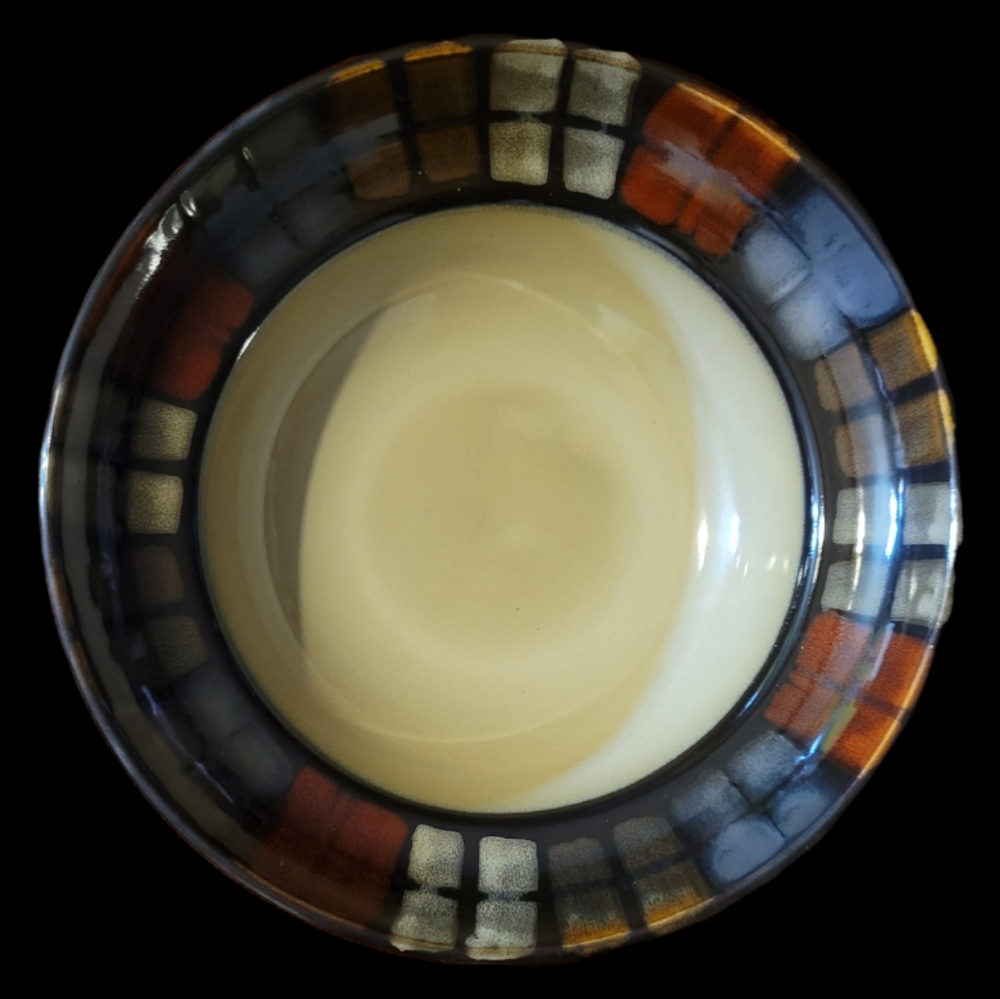 1 Vtg Bowl Pfaltzgraff Calico Ceramic Soup Salad Dessert Cereal Deep Dish